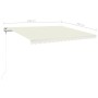 Automatic awning with LED wind sensor cream 450x350 cm by vidaXL, Awnings - Ref: Foro24-3069012, Price: 688,04 €, Discount: %