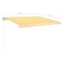 Automatic awning with wind sensor LED yellow white 450x350cm by vidaXL, Awnings - Ref: Foro24-3069013, Price: 688,41 €, Disco...