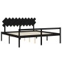 Cama personas mayores cabecero madera maciza negro 200x200 cm de vidaXL, Camas y somieres - Ref: Foro24-3195570, Precio: 178,...