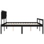 Cama personas mayores cabecero madera maciza negro 200x200 cm de vidaXL, Camas y somieres - Ref: Foro24-3195570, Precio: 178,...