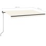 Manual retractable cream awning 400x350 cm by vidaXL, Awnings - Ref: Foro24-3069177, Price: 436,29 €, Discount: %