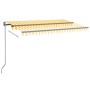 Toldo automático LED sensor de viento amarillo blanco 400x350cm de vidaXL, Toldos - Ref: Foro24-3069193, Precio: 650,70 €, De...