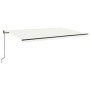 Cream automatic retractable awning 500x350 cm by vidaXL, Awnings - Ref: Foro24-3069227, Price: 577,99 €, Discount: %