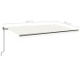 Toldo retráctil automático crema 500x350 cm de vidaXL, Toldos - Ref: Foro24-3069227, Precio: 568,94 €, Descuento: %