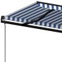 Blue and white automatic retractable awning 500x350 cm by vidaXL, Awnings - Ref: Foro24-3069226, Price: 590,81 €, Discount: %