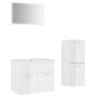 Glossy white engineered wood bathroom furniture set by vidaXL, Bathroom furniture - Ref: Foro24-3071186, Price: 206,98 €, Dis...