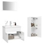 Glossy white engineered wood bathroom furniture set by vidaXL, Bathroom furniture - Ref: Foro24-3071186, Price: 206,98 €, Dis...