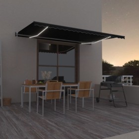 Toldo automático LED sensor de viento gris antracita 500x350 cm de vidaXL, Toldos - Ref: Foro24-3069234, Precio: 684,99 €, De...