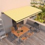 Yellow and white automatic retractable awning 600x350 cm by vidaXL, Awnings - Ref: Foro24-3069248, Price: 764,01 €, Discount: %