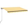 Automatic awning with wind sensor LED yellow white 350x250cm by vidaXL, Awnings - Ref: Foro24-3069093, Price: 514,92 €, Disco...