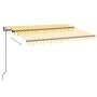 Toldo automático LED sensor de viento amarillo blanco 350x250cm de vidaXL, Toldos - Ref: Foro24-3069093, Precio: 494,51 €, De...