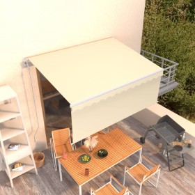 Automatic retractable awning with cream blind 3.5x2.5m by vidaXL, Awnings - Ref: Foro24-3069287, Price: 385,99 €, Discount: %