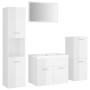 Engineered wood bathroom furniture set in glossy white by vidaXL, Bathroom furniture - Ref: Foro24-3071096, Price: 262,64 €, ...