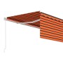 Toldo retráctil manual con persiana 4x3 m naranja y marrón de vidaXL, Toldos - Ref: Foro24-3069300, Precio: 559,94 €, Descuen...