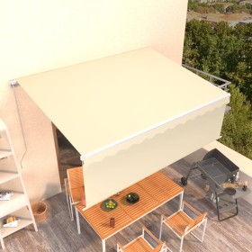 Manual retractable awning with cream blinds 4x3 m by vidaXL, Awnings - Ref: Foro24-3069297, Price: 534,99 €, Discount: %