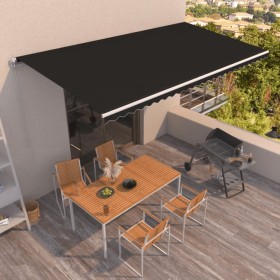 Manual retractable awning in anthracite gray, 600x350 cm. by vidaXL, Awnings - Ref: Foro24-3069039, Price: 569,29 €, Discount: %