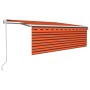 Toldo automático retráctil con persiana 4x3 m naranja y marrón de vidaXL, Toldos - Ref: Foro24-3069310, Precio: 763,86 €, Des...