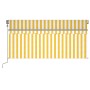 Toldo automático retráctil con persiana amarillo blanco 3x2,5m de vidaXL, Toldos - Ref: Foro24-3069388, Precio: 343,45 €, Des...