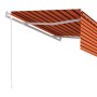 Automatic retractable awning with blind 4x3 m orange and brown by vidaXL, Awnings - Ref: Foro24-3069310, Price: 763,86 €, Dis...