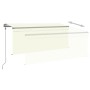 Toldo automático retráctil con persiana color crema 3x2,5m de vidaXL, Toldos - Ref: Foro24-3069387, Precio: 334,32 €, Descuen...