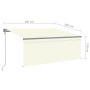 Toldo automático retráctil con persiana color crema 3x2,5m de vidaXL, Toldos - Ref: Foro24-3069387, Precio: 334,32 €, Descuen...