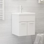 Cabinet with glossy white agglomerate sink by vidaXL, bathroom vanities - Ref: Foro24-3071267, Price: 149,98 €, Discount: %