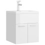 Cabinet with glossy white agglomerate sink by vidaXL, bathroom vanities - Ref: Foro24-3071267, Price: 145,95 €, Discount: %