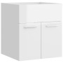 Cabinet with glossy white agglomerate sink by vidaXL, bathroom vanities - Ref: Foro24-3071267, Price: 145,95 €, Discount: %