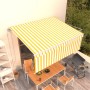 Automatic retractable awning LED blind 4.5x3m yellow white by vidaXL, Awnings - Ref: Foro24-3069328, Price: 414,99 €, Discoun...