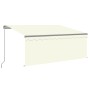 Toldo manual retráctil con persiana y LED crema 3x2,5m de vidaXL, Toldos - Ref: Foro24-3069382, Precio: 290,99 €, Descuento: %