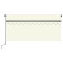 Toldo manual retráctil con persiana y LED crema 3x2,5m de vidaXL, Toldos - Ref: Foro24-3069382, Precio: 290,99 €, Descuento: %