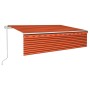 Toldo automático retráctil con persiana 6x3 m naranja y marrón de vidaXL, Toldos - Ref: Foro24-3069370, Precio: 556,64 €, Des...