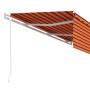 Toldo automático retráctil con persiana 6x3 m naranja y marrón de vidaXL, Toldos - Ref: Foro24-3069370, Precio: 556,64 €, Des...