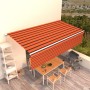 Toldo retráctil manual con persiana naranja y marrón 6x3 m de vidaXL, Toldos - Ref: Foro24-3069360, Precio: 573,35 €, Descuen...