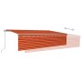 Toldo retráctil manual con persiana naranja y marrón 6x3 m de vidaXL, Toldos - Ref: Foro24-3069360, Precio: 573,35 €, Descuen...