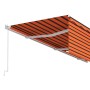 Toldo retráctil manual con persiana naranja y marrón 6x3 m de vidaXL, Toldos - Ref: Foro24-3069360, Precio: 573,35 €, Descuen...