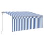 Automatic awning LED blinds wind sensor blue white 3x2.5m by vidaXL, Awnings - Ref: Foro24-3069391, Price: 538,85 €, Discount: %