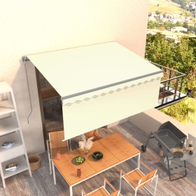 Manual retractable awning with cream blind 3.5x2.5 m by vidaXL, Awnings - Ref: Foro24-3069397, Price: 295,99 €, Discount: %