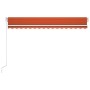 Automatic awning LED wind sensor orange brown 450x300 cm by vidaXL, Awnings - Ref: Foro24-3068935, Price: 628,79 €, Discount: %