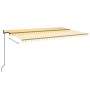 Toldo automático LED sensor de viento amarillo blanco 500x300cm de vidaXL, Toldos - Ref: Foro24-3069153, Precio: 582,35 €, De...