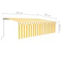 Toldo retráctil manual con persiana amarillo y blanco 5x3 m de vidaXL, Toldos - Ref: Foro24-3069338, Precio: 446,72 €, Descue...