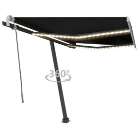 Toldo manual retráctil con LED antracita 350x250 cm de vidaXL, Toldos - Ref: Foro24-3069724, Precio: 504,28 €, Descuento: %