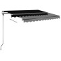 Retractable manual awning with anthracite LED 350x250 cm by vidaXL, Awnings - Ref: Foro24-3069724, Price: 504,28 €, Discount: %