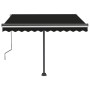 Retractable manual awning with anthracite LED 350x250 cm by vidaXL, Awnings - Ref: Foro24-3069724, Price: 504,28 €, Discount: %