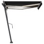 Retractable manual awning with anthracite LED 350x250 cm by vidaXL, Awnings - Ref: Foro24-3069724, Price: 504,28 €, Discount: %