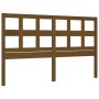 Double bed frame with honey brown wooden headboard by vidaXL, Beds and slatted bases - Ref: Foro24-3194839, Price: 149,99 €, ...