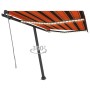 Automatic awning LED wind sensor orange brown 350x250 cm by vidaXL, Awnings - Ref: Foro24-3069735, Price: 594,28 €, Discount: %