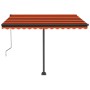 Automatic awning LED wind sensor orange brown 350x250 cm by vidaXL, Awnings - Ref: Foro24-3069735, Price: 594,28 €, Discount: %