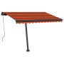 Toldo automático LED sensor de viento naranja marrón 350x250 cm de vidaXL, Toldos - Ref: Foro24-3069735, Precio: 611,99 €, De...