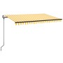 Toldo retráctil automático amarillo y blanco 450x350 cm de vidaXL, Toldos - Ref: Foro24-3069208, Precio: 491,19 €, Descuento: %